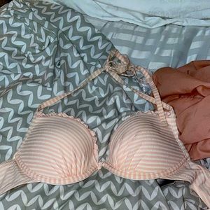 H&M pink and white size small bikini